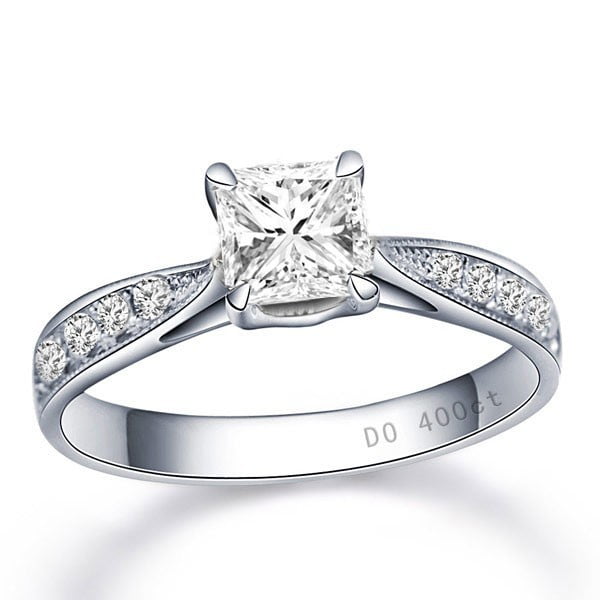 JeenJewels Splendid Cheap Engagement Ring 1.00 Carat Princess Cut