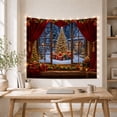 thumbnail image 4 of Armchair Bookshelf Cat with Window Viewed Indoors Looking, Cozy Dark Academia for Book Lovers, Reading Nook Wall Decor, Christmas Gift, Tapestry Wall Hanging for Bedroom and Dorm, 4 of 5