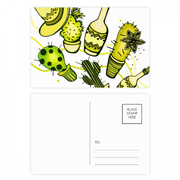 Sombrero Mexico Desert Cactus Mexican Postcard Set Birthday Mailing Thanks Greeting Card