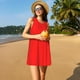 thumbnail image 3 of Balery Red Vestidos de verano para mujer con estampado: vestido holgado sin mangas, vestido playero informal y cómodo para días calurosos., 3 of 7