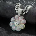 thumbnail image 5 of Sunflower Cute Smiling Face Necklaces,Hip Hop Necklace Personalized Chain, 5 of 6