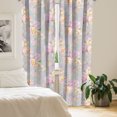 thumbnail image 2 of Ambesonne Floral Curtains, Peony Vintage Scenery Plot, Pair of 28"x63", Pale Mauve Yellow and Green, 2 of 5