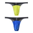 thumbnail image 2 of TANBOM Men Comfortable Briefs Soft Bulge Pouch Breathable Underpants Blue+Yellow M, 2 of 6