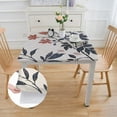 thumbnail image 2 of HAOXIT Brown Leaves Printed Linen Fabric Table Cover Waterproof Fabric Decoration / for Kitchen Dining and Outdoor Use 46*46, 2 of 8