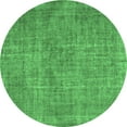 thumbnail image 1 of Ahgly Company Indoor Round Abstract Emerald Green Contemporary Area Rugs, 6' Round, 1 of 4
