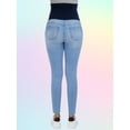 thumbnail image 4 of Savi Parker Women’s Maternity Jeans Over The Belly - Pregnancy Must Haves Fall and Winter Maternity Clothes (L, Savannah Wash), 4 of 7