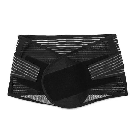 Waist Back Support - M/L/XL Breathable Lumbar Back Brace Support Belt Elastic Plate Lumbar Lower Waist Adjustable Pain Relief for Unisex Slimmer Gym Lifting Posture Brace