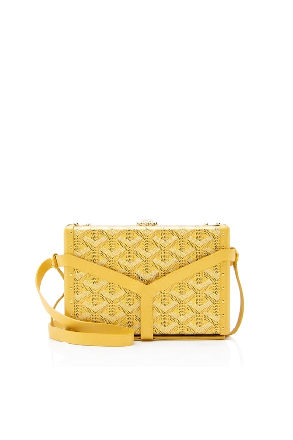 Pre-Owned Goyard Goyardine Canvas Minaudiere Trunk Shoulder Bag