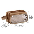 thumbnail image 3 of Dmlowu Detachable Pencil Pouch, Waterproof Large Capacity Clear Pencil Case for Stationery Office Desk, Solid Color, 3 of 7