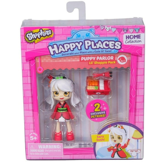 Shopkins Happy Places Single Pack Puppy Parlor Sara Sushi