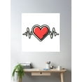 thumbnail image 2 of Heartbeat Poster Wall Art, Modern Wall Decor, 16x16 UNFRAMED, 2 of 3