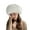 White, variant on Women Faux Fur Hat Girls Beret for Winter with Stretch Cossack Russian Style Cap