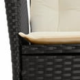 thumbnail image 3 of vidaXL 7 Piece Garden Dining Set with Cushions Black Poly Rattan, 3 of 5
