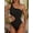 Black, variant on Women's One Piece Swimsuits High Waisted Sexy Hollow Cut Out Design Slimming Lace-Up Monokini One Pieces Swimsuit for Women Size S-XL