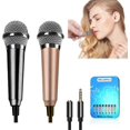 thumbnail image 1 of HAHDAXIA (2pack) Mini Microphone Tiny Microphone for Mobile Phone Laptop Notebook Apple iPhone Sumsung Android（Silver+Rose Gold）, 1 of 7