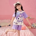 thumbnail image 4 of Traje de pijama de dibujos animados para niños y niñas, ropa de casa con pantalones cortos de manga corta Kawaii de My Melody Kuromi Cinnamoroll, 4 of 4