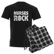 CafePress - Nurses Rock Men's Dark Pajamas - Men's Dark Loose Fit Cotton Pajama Set