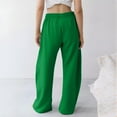 thumbnail image 4 of BLOCLOALO Wide Leg Pants Work Pants Baggy Sweatpants Casual Barrel Sweatpant Loose Fit Drawstring Pants Workout Active Pants Palazzo Pants Soft Pants Hiking Pants Women Dress Pants Women Green M, 4 of 6
