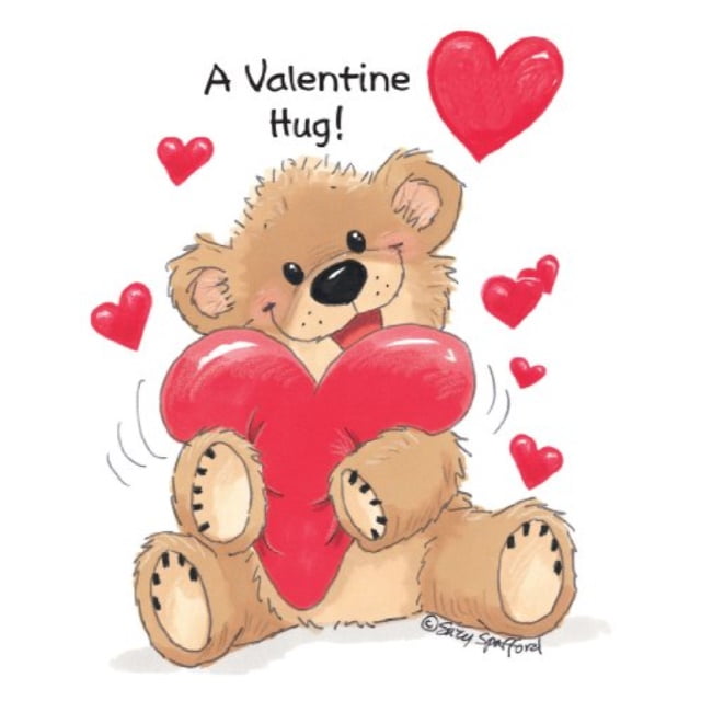Cuddling Bears Personalised Valentines Greetings Card