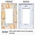 thumbnail image 3 of Yayeee Rocker Switch Wall Plate 1-Gang 4.6"x2.9" Home Decorative Outlet Cover, Watercolor Seashell, 3 of 6