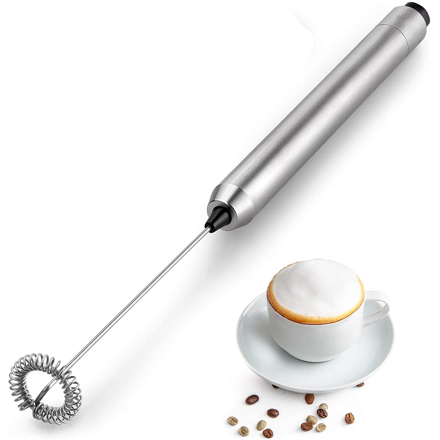 PwZzk Electric Milk Frother Handheld USB Type-C Rechargeable Mini Drink  Mixer Frother For Coffee With Stainless Steel Stand Electric Tiny Whisk