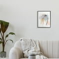 thumbnail image 3 of Stupell Industries Monstera Plant Stem Blue Brown Splatter Watercolor Gray Framed Art Print Wall Art, 11x14, by Patricia Pinto, 3 of 5