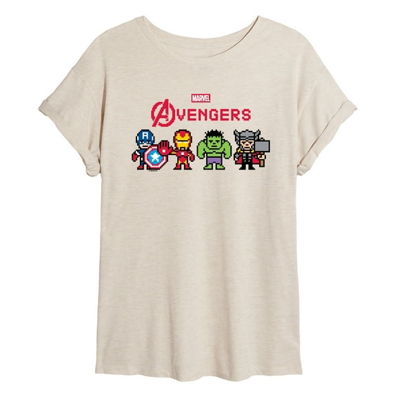 Marvel - Avengers 8 Bit - Women's Oversized Graphic T-Shirt