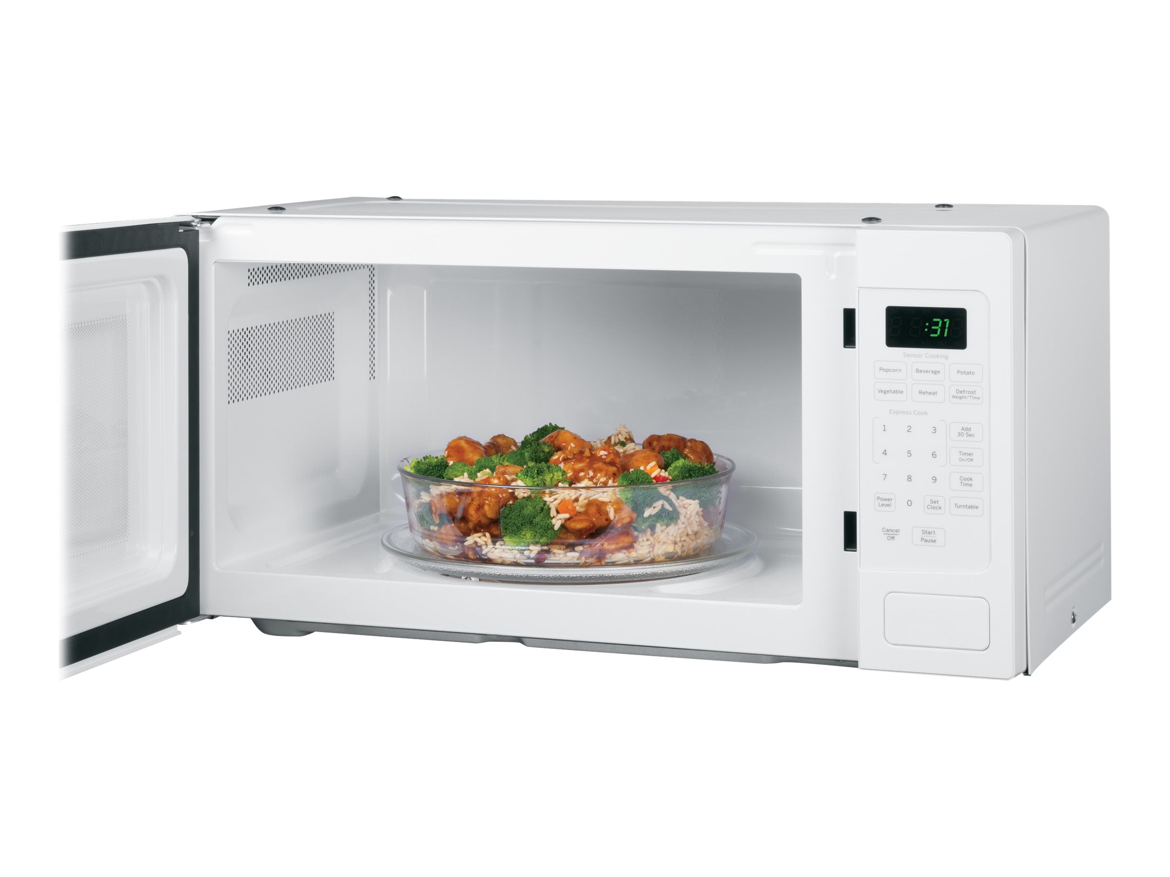 JES1145DLWW in White by GE Appliances in Bangor, ME - GE® 1.1 Cu. Ft.  Capacity Countertop Microwave Oven