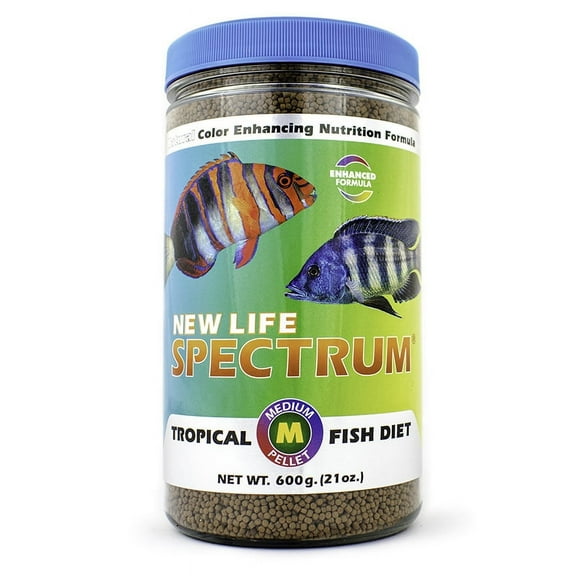New Life Spectrum Tropical Fish Diet Fish Food Pellets, Medium (2-2.5mm)