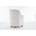 thumbnail image 4 of Set of 2 Chenille Fabric Dining Chairs - Modern Style with Universal Wheels, 4 of 26