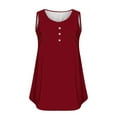 thumbnail image 4 of Njoeus Womens Summer Tops Sexy Tops for Women Womens Plus Size Tank Tops Summer Sleeveless Henleys T-Shirts Basic Tops Loose Casual Button Up Tunics Shirts L-4Xl Basics & Multipacks On Clearance, 4 of 4