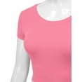 thumbnail image 5 of Women's Casual Slim Fit Short Sleeve Crew Neck Basic Crop Top T Shirts, 5 of 5