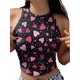 thumbnail image 1 of Txlixc Camisole sin mangas para mujeres recorta chalecos con estampado de patrón estético de moda y recorta chalecos de camuflaje de verano Txlixc moda, 1 of 9