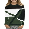 thumbnail image 1 of COM1950s Robe à Manches Longues, Chemises à Manches Longues pour Filles, Chemises à Manches Longues Imprimées Mignonnes Col Rond Blouses Décontractées Vêtements Col Rond Chemises, Vêtements pour Filles, 1 of 9