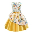 thumbnail image 3 of Vestido de baile AIMJCHLD para niña con flores, talla 8T 9T, amarillo, 3 of 6