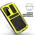 thumbnail image 3 of Samsung S21 FE Rugged Full-Body Case, Metal Bumper Built-in Screen Protector&Kickstand,Dustproof Drop-Proof,Full Body Protection Heavy Duty Rugged Military Cover For Samsung Galaxy S21 FE, Yellow, 3 of 8