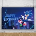 thumbnail image 4 of Fondo fotográfico de Sonic The Hedgehog para fotografía, suministros para fiestas de cumpleaños, baby shower, accesorios para niños, pancarta, decoración, juego, 4 of 5