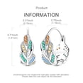 thumbnail image 7 of MULA 925 Sterling Silver Feather Hoop Earrings for Women, Colorful 5A Zircon Dangle Drop Hypoallergenic Jewelry Gifts, 7 of 7