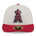 thumbnail image 2 of Men's New Era  Khaki/Red Los Angeles Angels 2024 Fourth of July Low Profile 59FIFTY Fitted Hat, 2 of 6