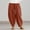 Orange, variant on Ediodpoh Women's Simple Harem Wide Leg Elastic Waist Pants Casual Pants Trousers Summer Pants for Women 2024 Beige XXXXL