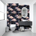 thumbnail image 4 of Dreamy Baroque Peel and Stick Wallpaper Ethereal Night Sky Soft Pink Clouds Glowing Wall Mural 17.7in x 9.8ft Self Adhesive Removable Wall Paper Renter Friendly Wallpaper for Girls Kids Bedroom, 4 of 8