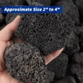 thumbnail image 2 of 2"-4" Black Lava Rock, 10lbs Large Volcanic Lava Rock for Fire Pit, Gas Logs, Aquarium, Fireplace, Fire Bowl, 2 of 4