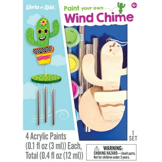 ArtAubrey 12 Pack Wind Chime Kit Craft Kits for Kids Wooden Arts