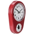 thumbnail image 4 of Loewten Wall Clock, Red Hanging Clock, For Kitchen For Living Room, 4 of 8