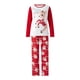 thumbnail image 3 of Conjunto De Pijamas De 2 Piezas Conjunto de pijama familiar de 2 piezas Conjunto informal de manga larga con estampado de alce y pantalones Traje diario Kuymtek Mujer Rojo 2Xl para Mujer, 3 of 8