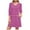 Hot Pink, variant on 3/4 Sleeve Mini Dress for Women Fall Fashion Loose V Neck A-Line Casual Striped Dresses with Pockets (Green,M)