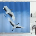 thumbnail image 1 of Ambesonne Bird Shower Curtain, Red Crowned Cranes Japan, 69"Wx70"L, Blue White Black, 1 of 3