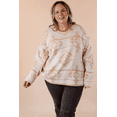 thumbnail image 4 of FOLUNSI Vibrant Aztec Loose Sweater - Plus Size Western Flair, 4 of 8