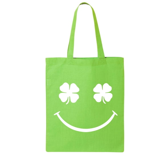 Shamrock Face Cotton Canvas Tote Bag