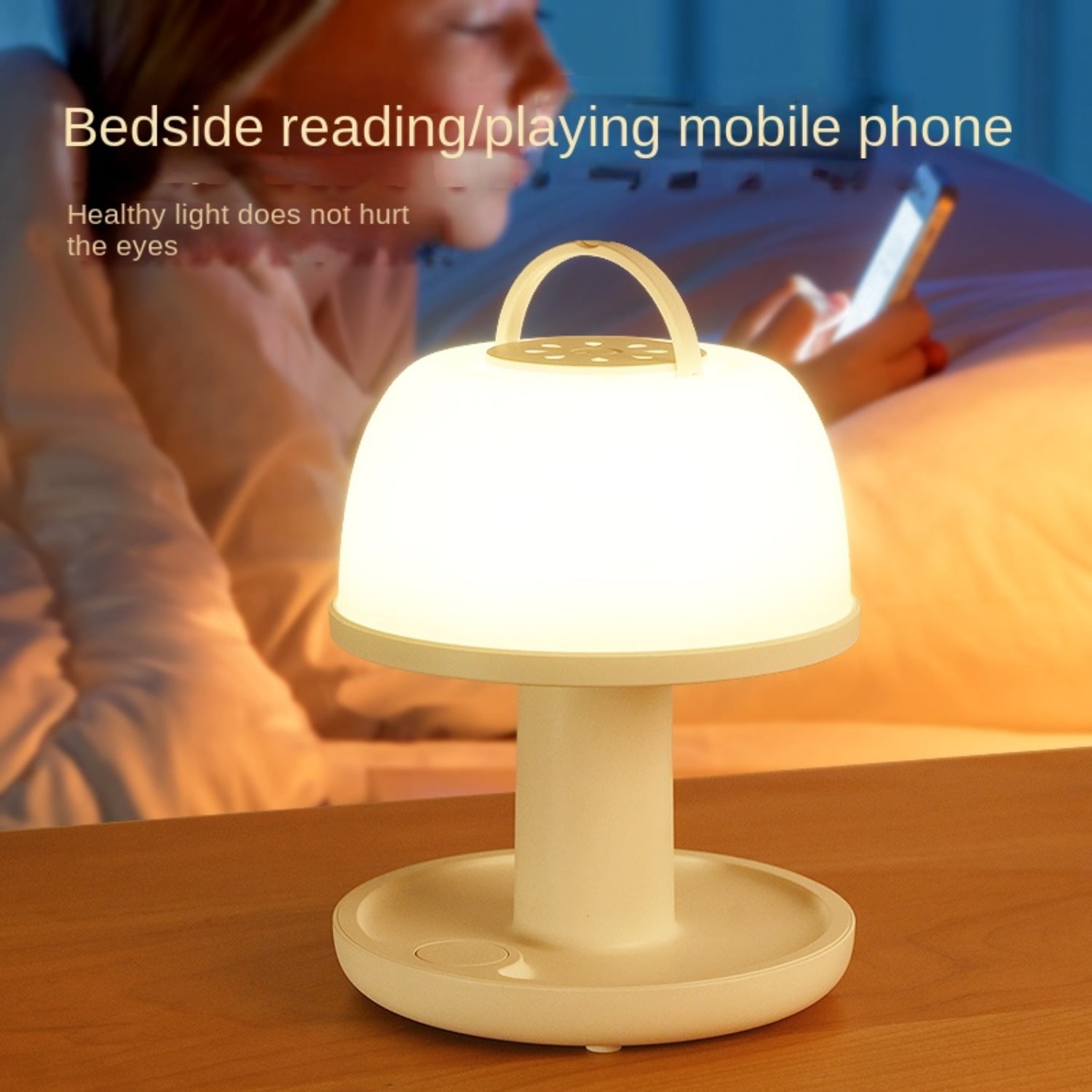 D.FAMILY Night Light with Red Sleep Aid, Dimmable Bedside Lamp for Nursery & Bedroom